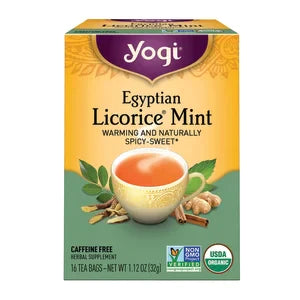 Yogi Tea Egyptian Licorice Mint 16 Ct Box