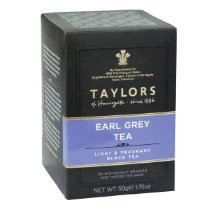 Taylors Of Harrogate Earl Grey Tea 1.76 Oz 20 Ct Box