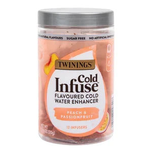 Twinings Peach & Passionfruit Cold Infuse 1.06 Oz Jar