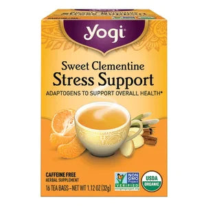 Yogi Tea Sweet Clementine Stress Support 16 Count Box