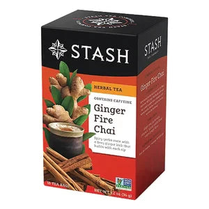 Stash Ginger Fire Chai Herbal Tea 18 Pc Box