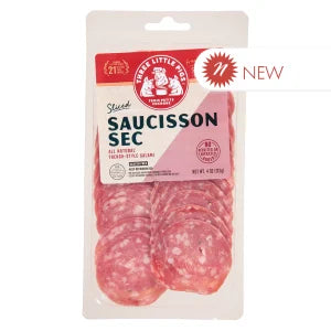 Three Little Pigs Sliced Saucisson Sec 4 Oz Peg Bag