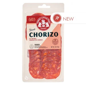 Three Little Pigs Sliced Chorizo 4 Oz Peg Bag