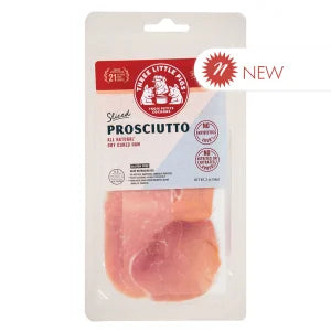 Three Little Pigs Sliced Prosciutto 2 Oz Peg Bag