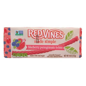 Red Vines Made Simple Blueberry Pomegranate Licorice Twists 4 Oz Tray