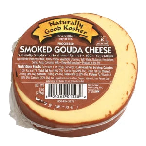 Naturally Good Kosher Smoked Gouda Cheese 8 Oz