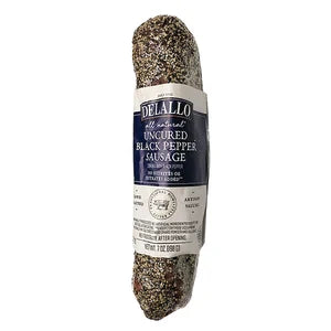 Delallo Black Pepper Dry Sausage 7 Oz