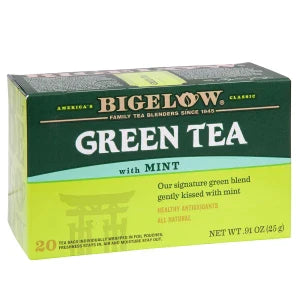 Bigelow Green Tea With Mint 20 Ct Box