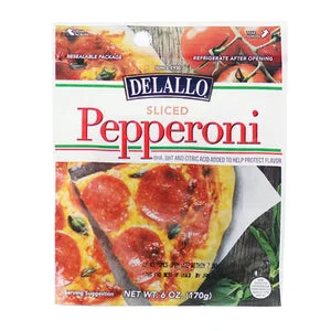 Delallo Sliced Pepperoni 6 Oz Pouch