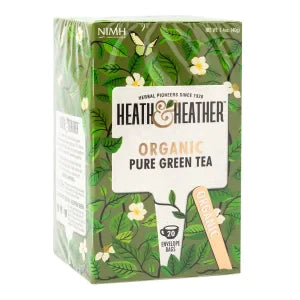 Heath & Heather Organic Green Tea 20 Ct Box