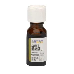 Aura Cacia Essential Sweet Orange Oil 0.5 Oz Bottle