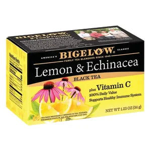 Bigelow Lemon Echinacea + Vitamin C Black Tea 18 Count Box