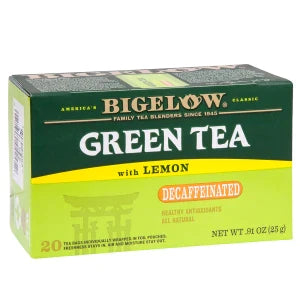 Bigelow Decaf Green Tea With Lemon 20 Ct Box