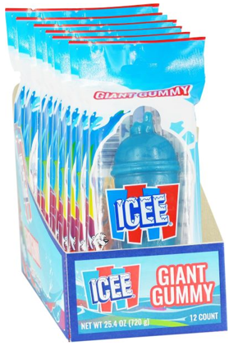 Icee Giant Gummy 2.1oz Display Box 12ct