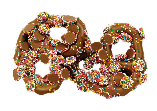 Asher Milk Gourmet Pretzel With Mini Choc Nonpareils 6lb